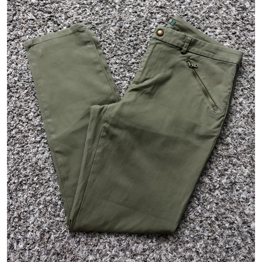 Lauren Ralph Lauren Mid Rise Ankle Trouser Olive Green Pants Women's Size 10